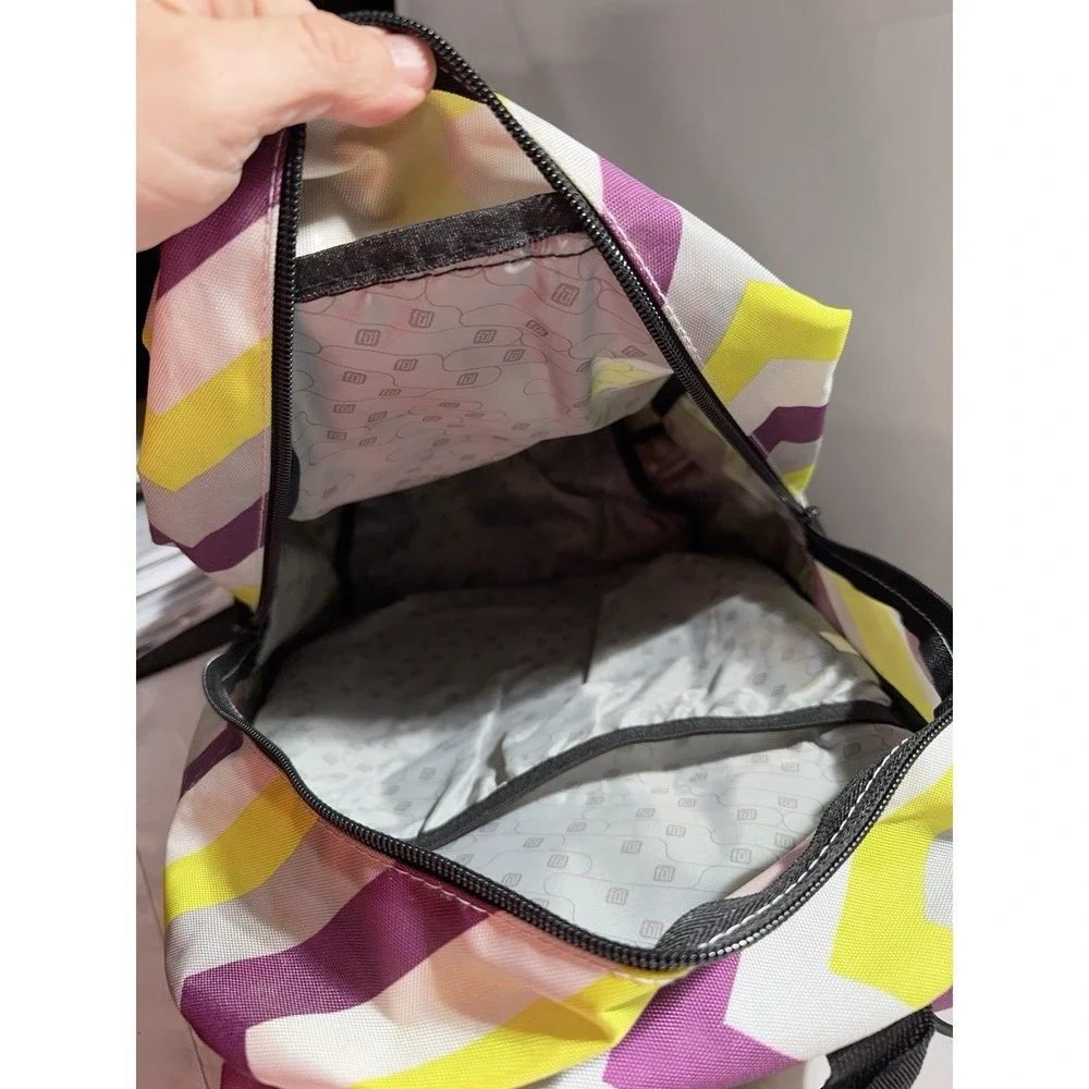 Ful Padded Travel Backpack  Lightweight 18 Inch  Gray‎ Purple Yellow NWT